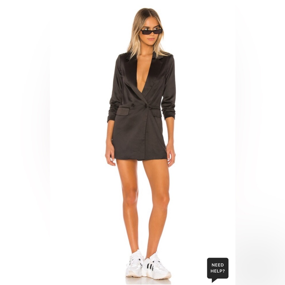 superdown Black Blazer Dress